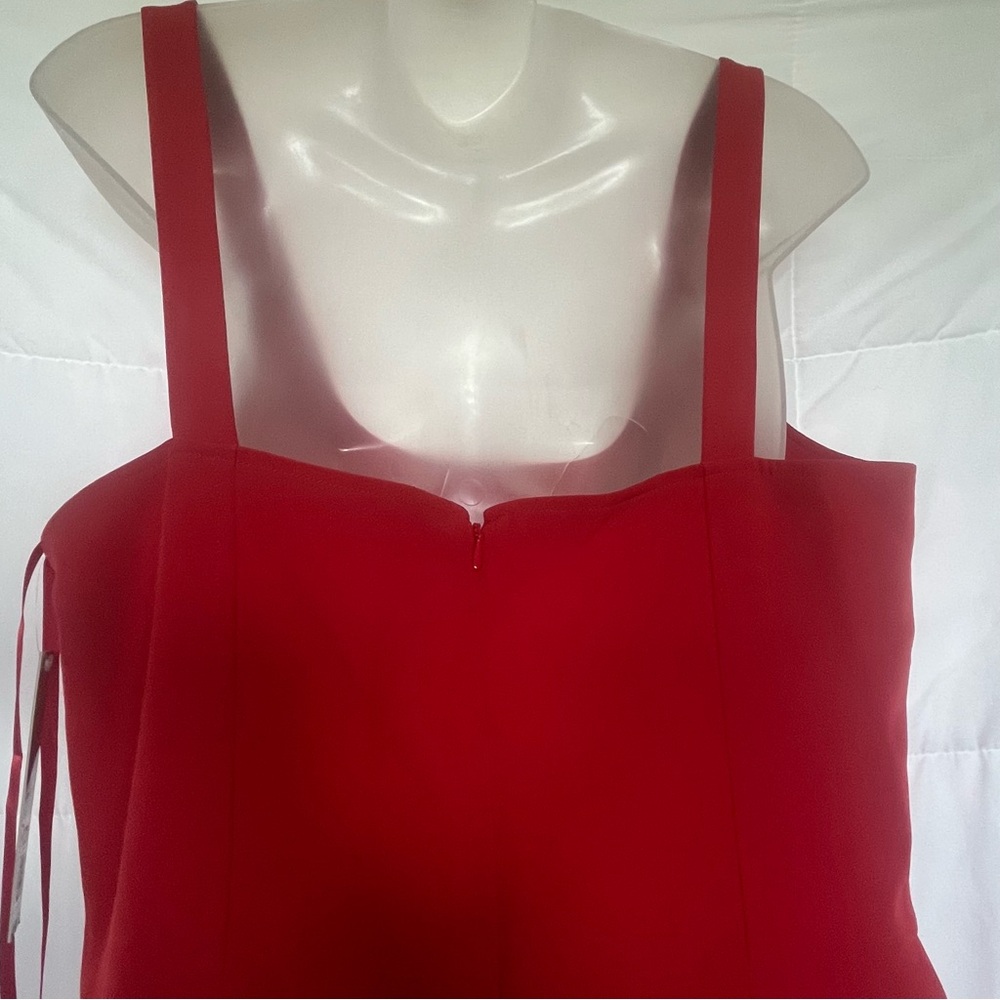 Gianni Bini “Tiger Fever” Bright Red Wide-Leg Jumpsuit – NWT – Size 12 - Picture 4 of 16